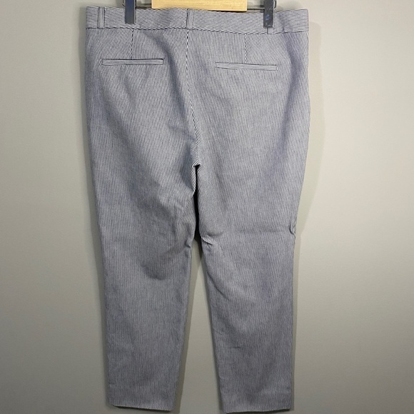 Banana Republic Sloan Women's Striped Cotton Blend Pants Size 14 - Picture 5 of 11
